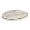 Marble Design Toilet Seat | Modern Minimalist Bathroom Essential | Durable MDF/PP/EAV Construction