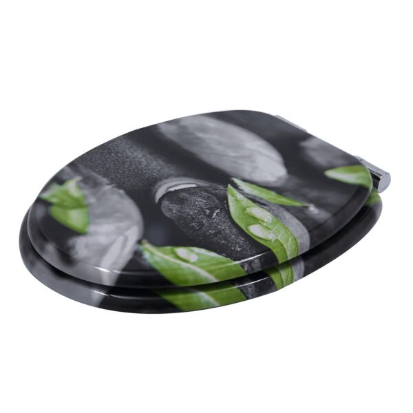 Solid Wood Printed Colorful and Thickened Toilet Seat for Home Use