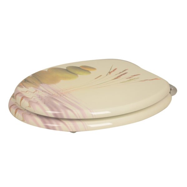 MDF Printed and Embroidered Toilet Seat Cover for Adults - Home Bathroom Essential