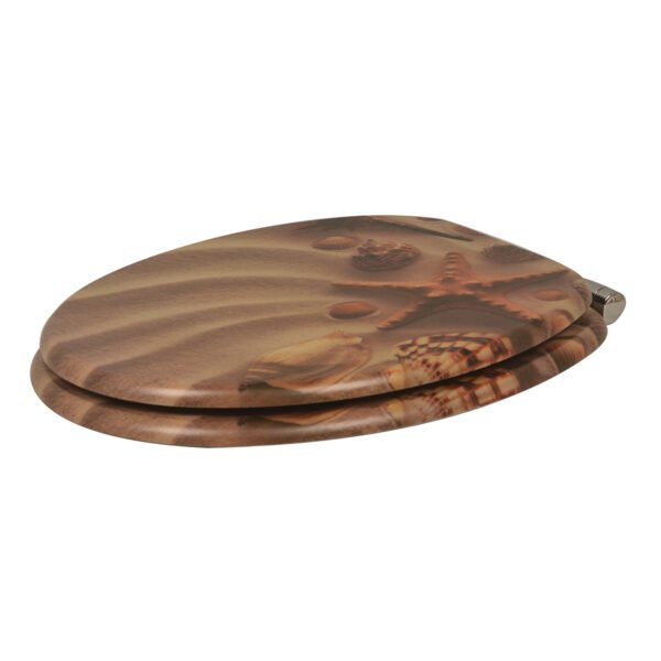 Beach Starfish Print Toilet Seat | Modern Minimalist Design for Hotel & Bedroom Bathrooms