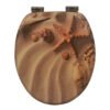 Beach Starfish Print Toilet Seat | Modern Minimalist Design for Hotel & Bedroom Bathrooms