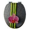 Modern Orchid-Print Toilet Seat Cover – Waterproof & Stylish Upgrade for Hotel & Home Bathrooms