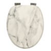Marble Design Toilet Seat | Modern Minimalist Bathroom Essential | Durable MDF/PP/EAV Construction