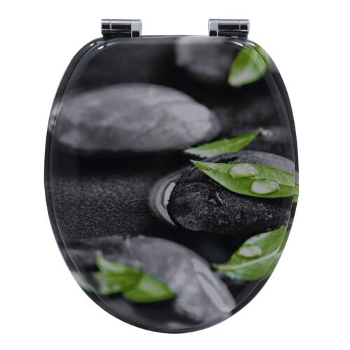Solid Wood Printed Colorful and Thickened Toilet Seat for Home Use