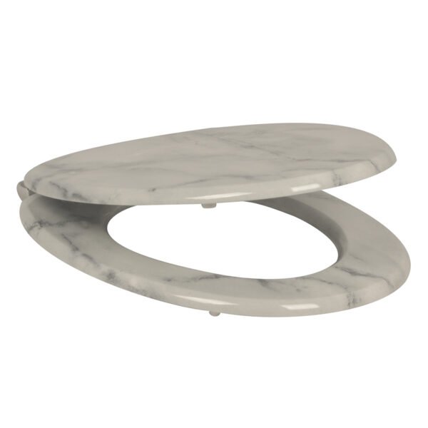 Marble Design Toilet Seat | Modern Minimalist Bathroom Essential | Durable MDF/PP/EAV Construction