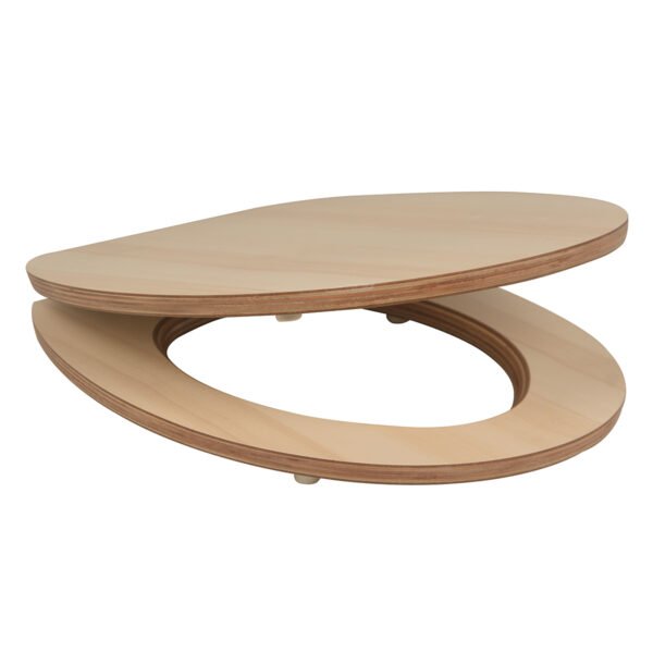 Natural Woodgrain Finish | Modern Toilet Seat Cover | MDF/PP/EAV Materials | Moisture-Resistant & Lightweight
