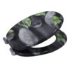 Solid Wood Printed Colorful and Thickened Toilet Seat for Home Use