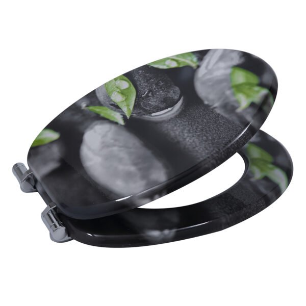 Solid Wood Printed Colorful and Thickened Toilet Seat for Home Use