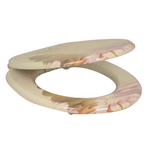 MDF Printed and Embroidered Toilet Seat Cover for Adults - Home Bathroom Essential