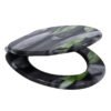 Solid Wood Printed Colorful and Thickened Toilet Seat for Home Use
