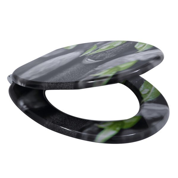 Solid Wood Printed Colorful and Thickened Toilet Seat for Home Use