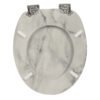 Marble Design Toilet Seat | Modern Minimalist Bathroom Essential | Durable MDF/PP/EAV Construction