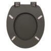 Premium Dark Gray Toilet Seat Cover | Durable MDF/PP/EAV Construction