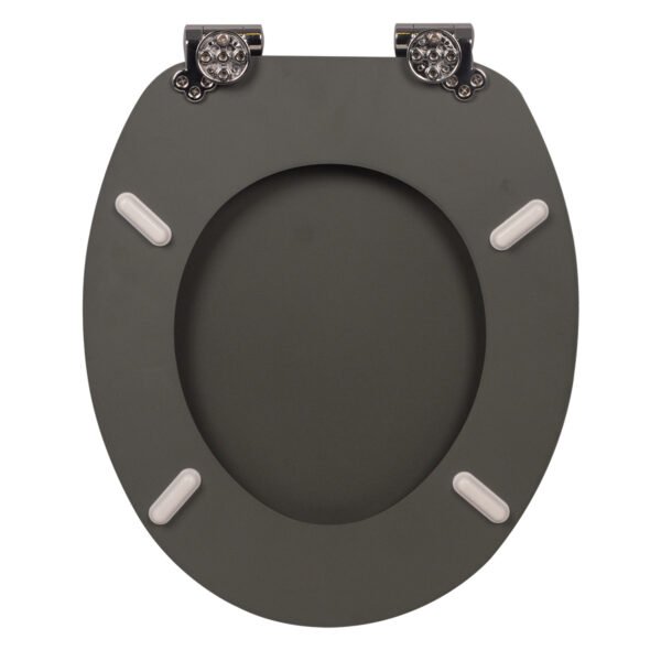 Premium Dark Gray Toilet Seat Cover | Durable MDF/PP/EAV Construction