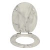 Marble Design Toilet Seat | Modern Minimalist Bathroom Essential | Durable MDF/PP/EAV Construction