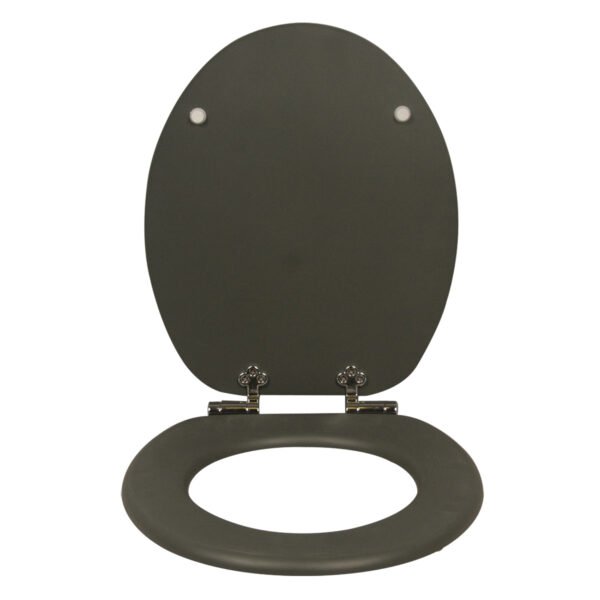 Premium Dark Gray Toilet Seat Cover | Durable MDF/PP/EAV Construction