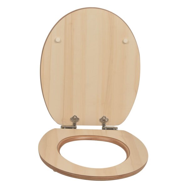 Natural Woodgrain Finish | Modern Toilet Seat Cover | MDF/PP/EAV Materials | Moisture-Resistant & Lightweight